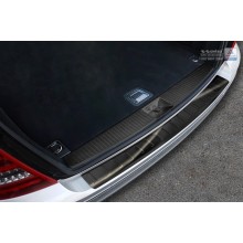 Накладка на задний бампер (черная) Mercedes C Class W204 Combi FL (2011-2014)